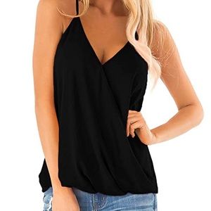 Aokosor Spaghetti Strap Wrap Tank Top